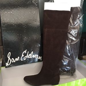 Sam Edelman Jackson Dark Brown Suede Boots